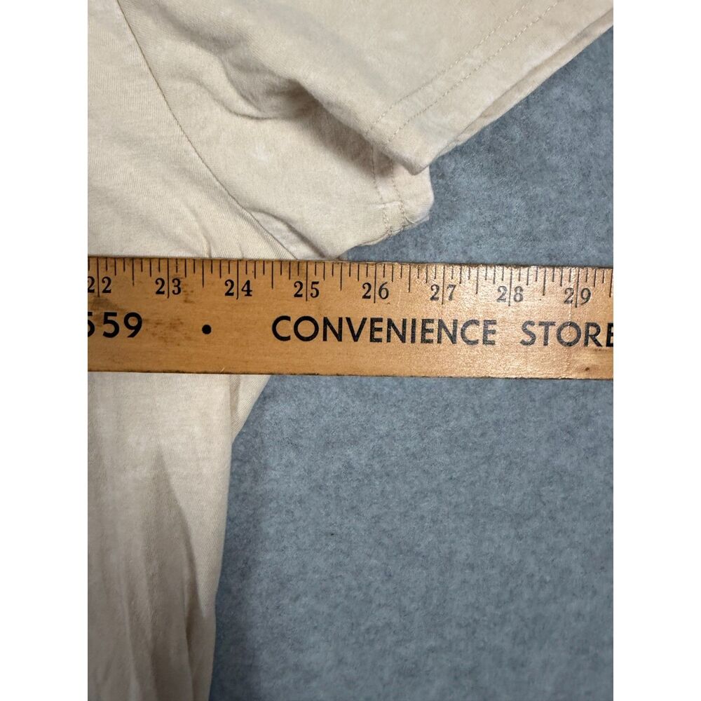 NWT AC/DC Men's XL Back in Black Hells Bells Cream Mineral Wash Graphic Tee 4018 - Picture 4 of 6